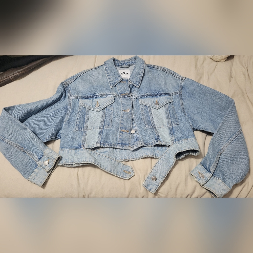 Zara Sky Blue Denim Jacket